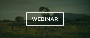 Webinar with an image of a farm faded in the background