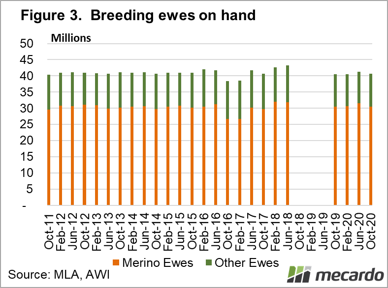 Breeding ewes on hand