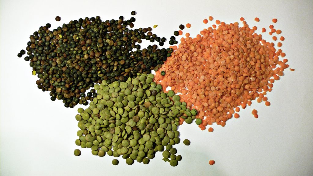 3 types of lentils