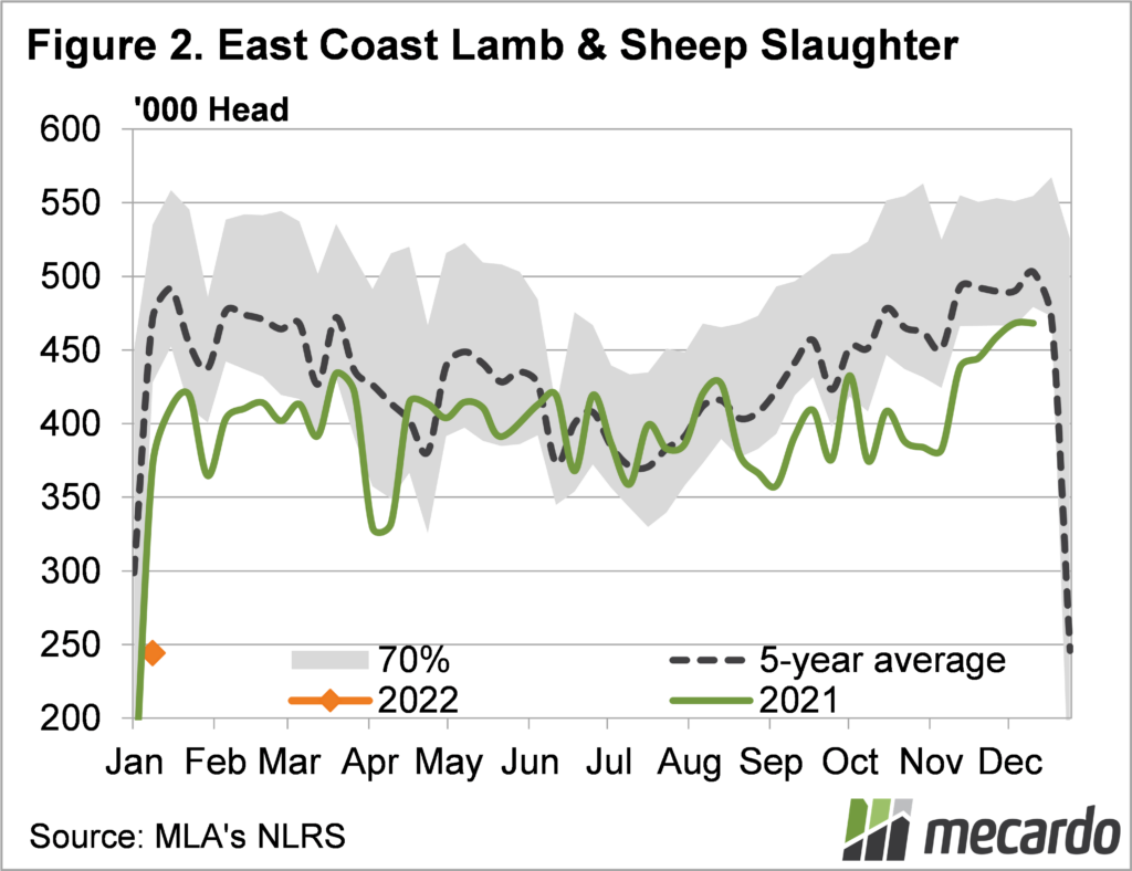 2022-01-13 East coast lamb & sheep slaughter