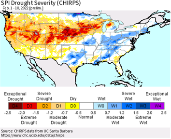North American drought chart