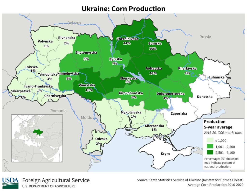 Ukraine corn production