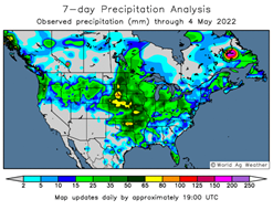 North America 7 day rainfall outlook