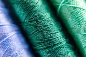 Close up of yarn apparel fibre